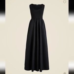 NWT J Crew Black Maxi Dress (Small)